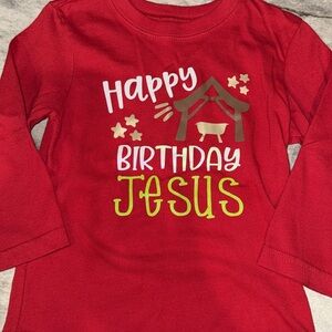 Red Kids Shirt - Happy Birthday Jesus